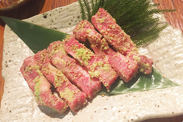 『カルビのわさび和え』ワサビたっぷりの珍しい食べ方のお肉も！